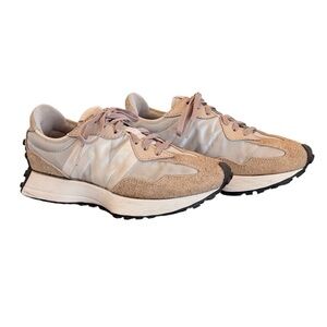 New Balance 327 Women's Active Sneakers Tan/Gray/White Size-7 EUC